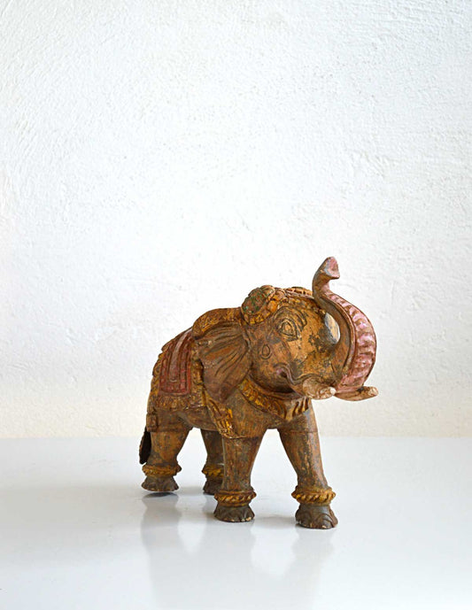 Statua in Legno di Mango Elefante - lapagoda.net