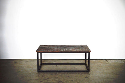 tavolino industrial in ferro e legno riciclato mobili etnici vintage industrial online 