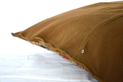 Federa Cuscino Grande in Stoffa Riciclata Cucita a Mano Afghanistan - lapagoda.net