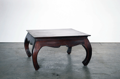 Tavolino quadrato oppio in legno massello di palissandro da 80 -BH.05.228- - lapagoda.net